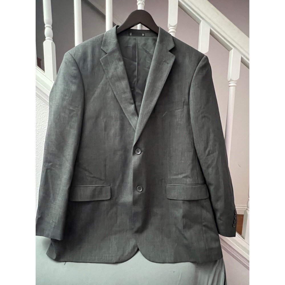 Emanuel Ungaro Mens 100% Wool Blazer Sport Coat Grey 44R UWTA9112